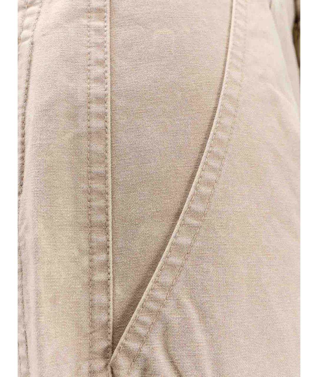 ISABEL MARANT Бежевые хлопковые прямые джинсы, фото 3