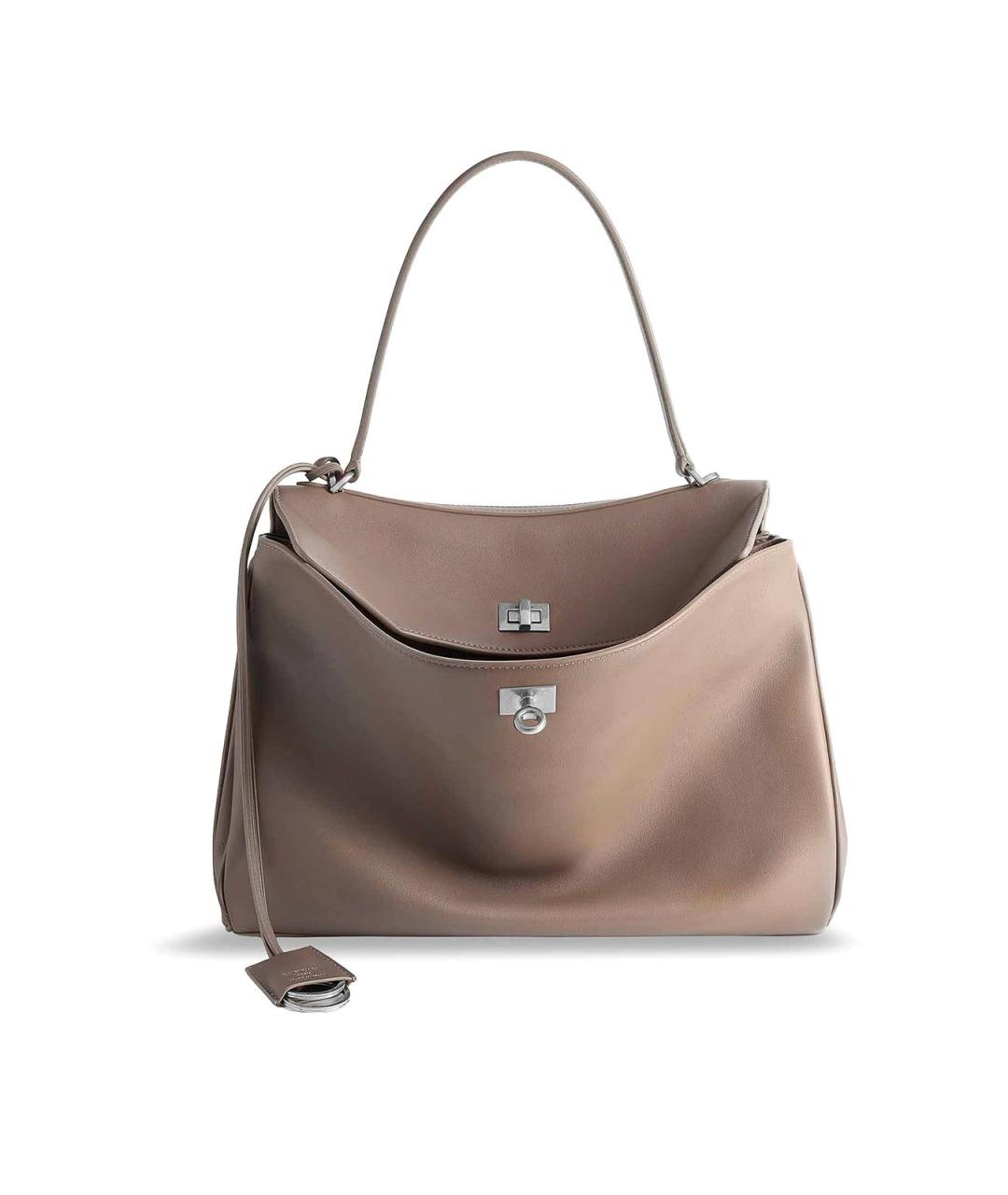 BALENCIAGA Бежевая кожаная сумка тоут, фото 1