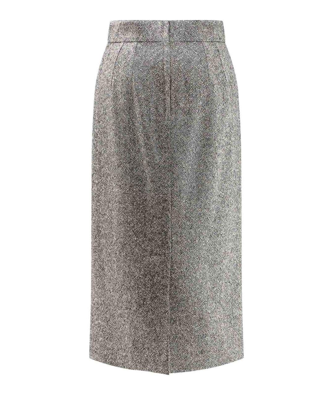 DOLCE&GABBANA Мульти шерстяная юбка миди, фото 2