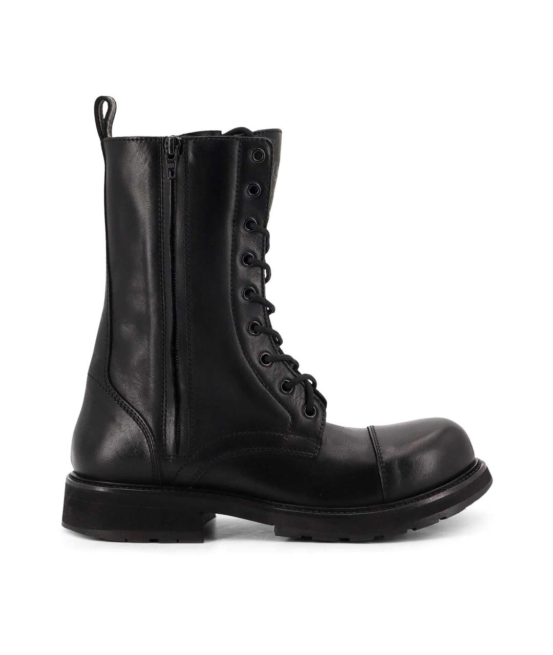 BALENCIAGA Черные кожаные сапоги, фото 1