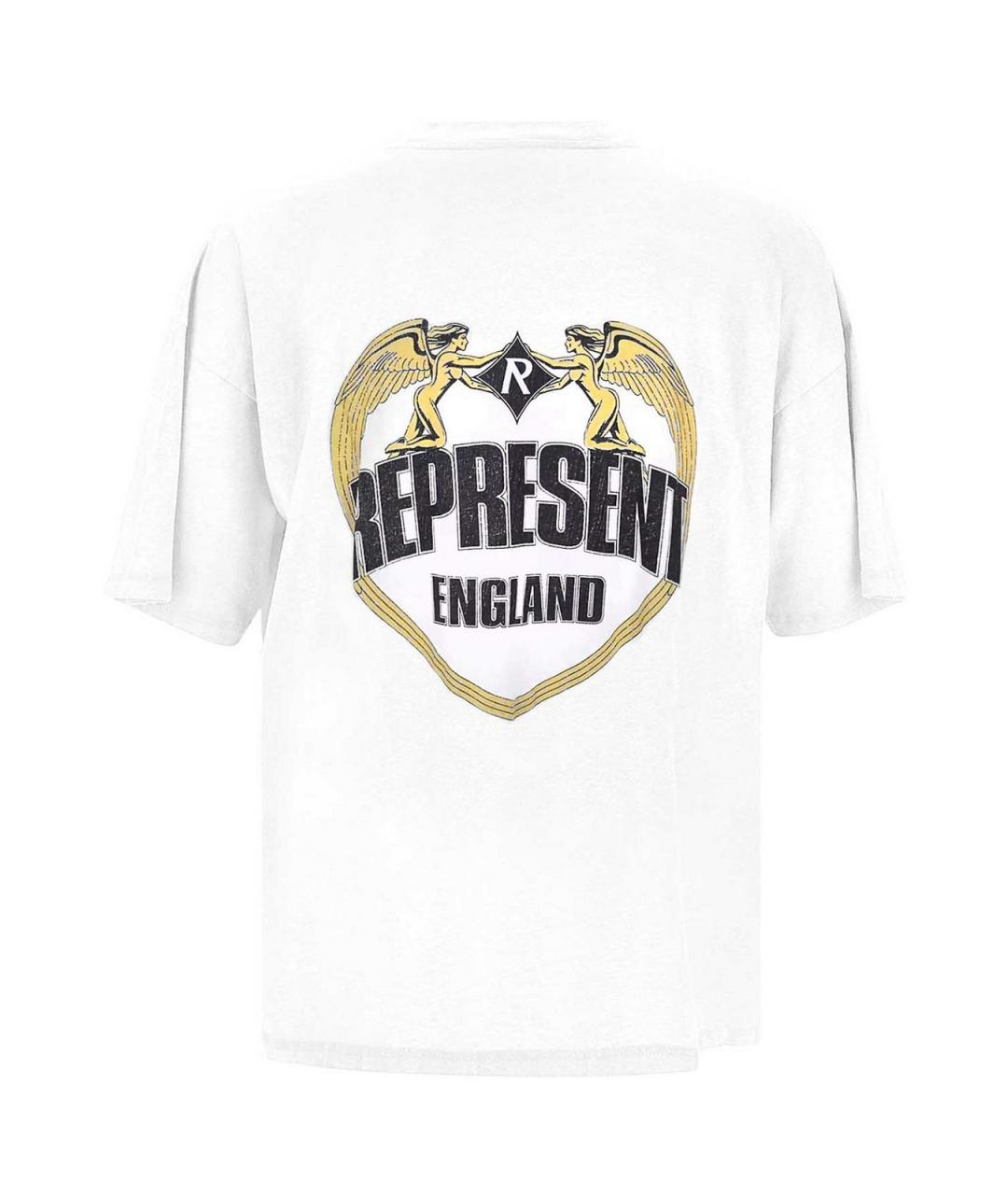 REPRESENT Белая хлопковая футболка, фото 2