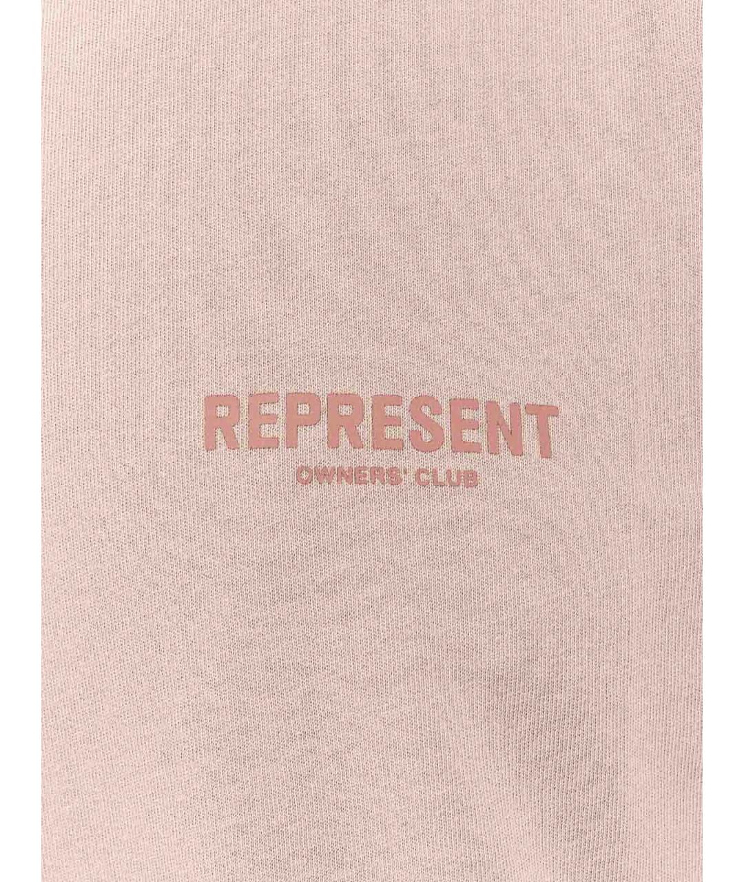 REPRESENT Бежевая хлопковая футболка, фото 3