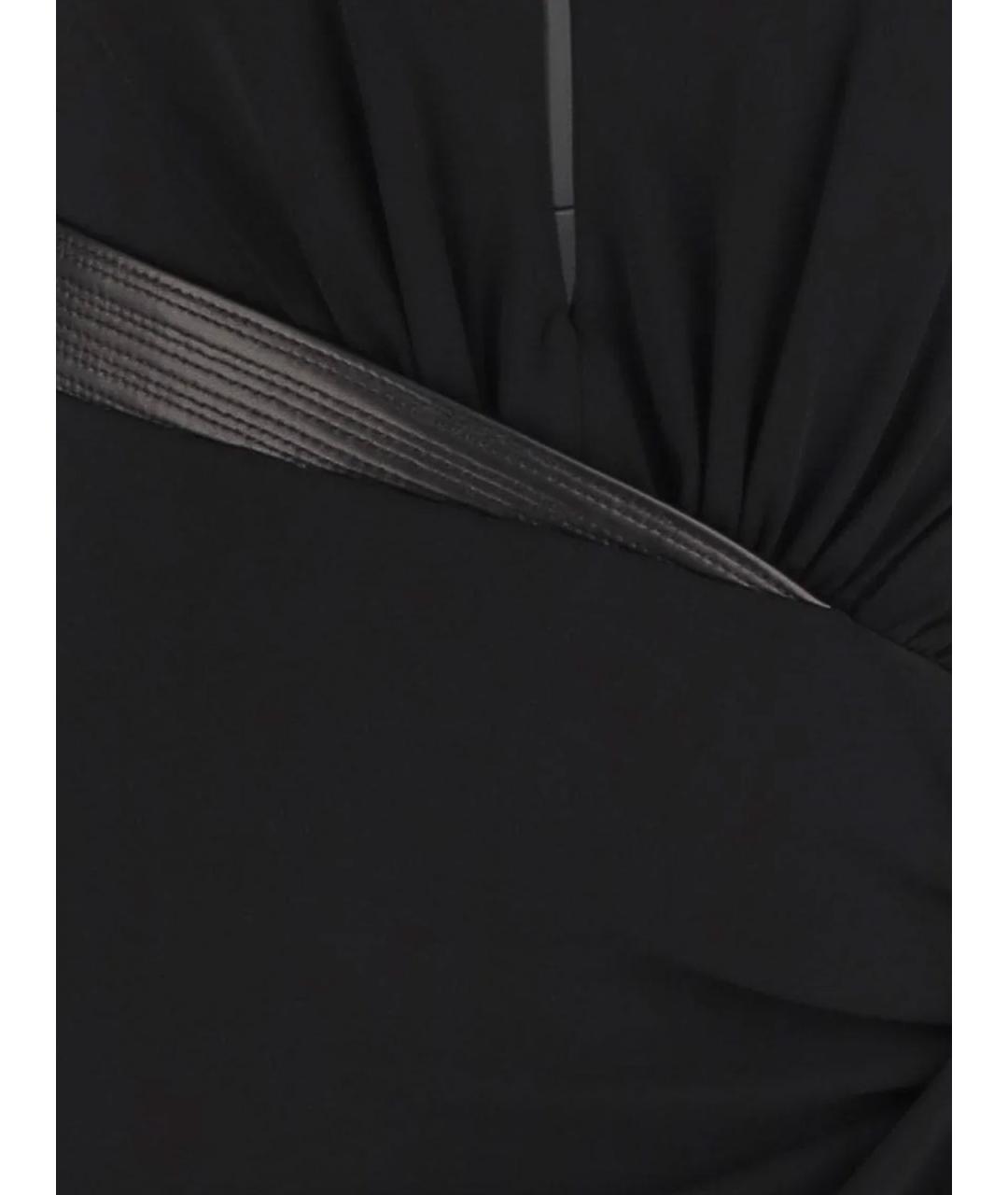 VERSACE Черное вискозное коктейльное платье, фото 3