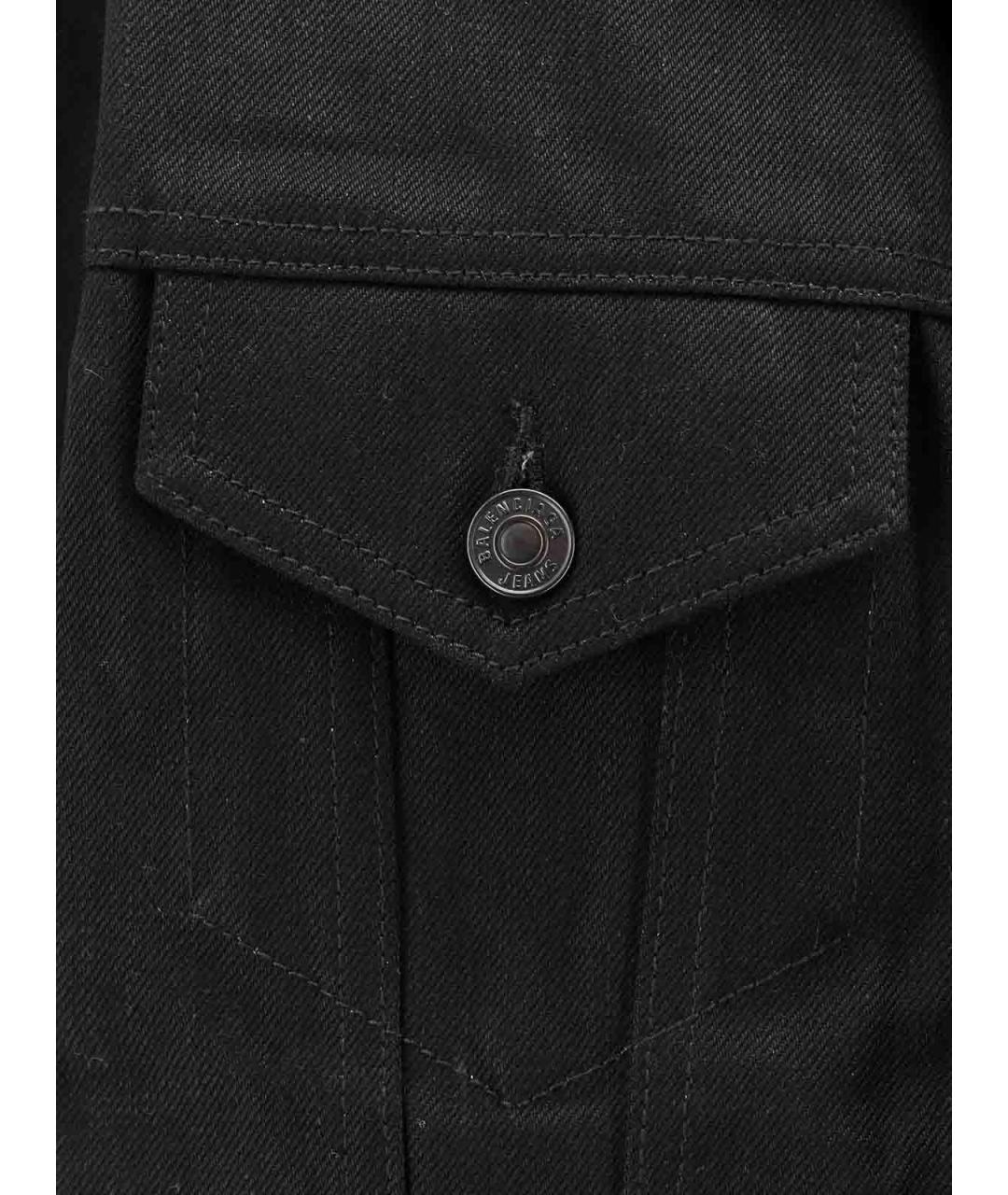 BALENCIAGA Черная хлопковая куртка, фото 3