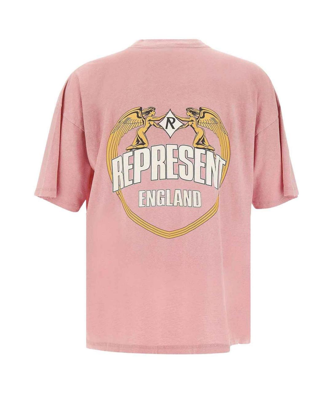 REPRESENT Розовая хлопковая футболка, фото 2