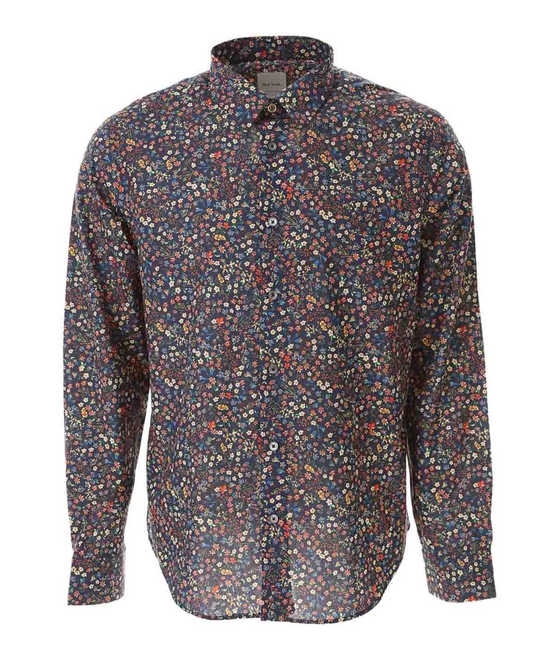 PAUL SMITH Синяя хлопковая классическая рубашка, фото 1