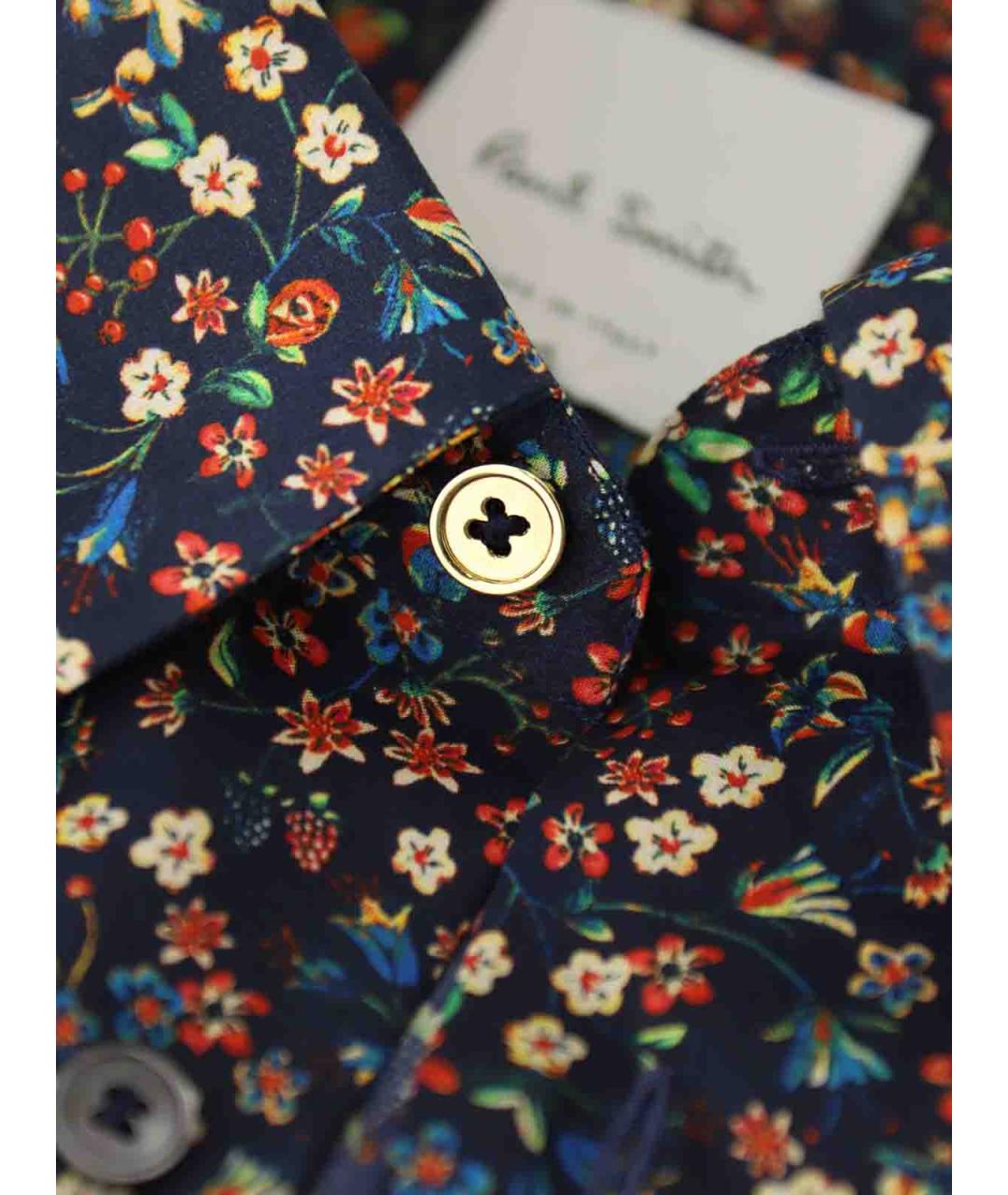 PAUL SMITH Синяя хлопковая классическая рубашка, фото 5