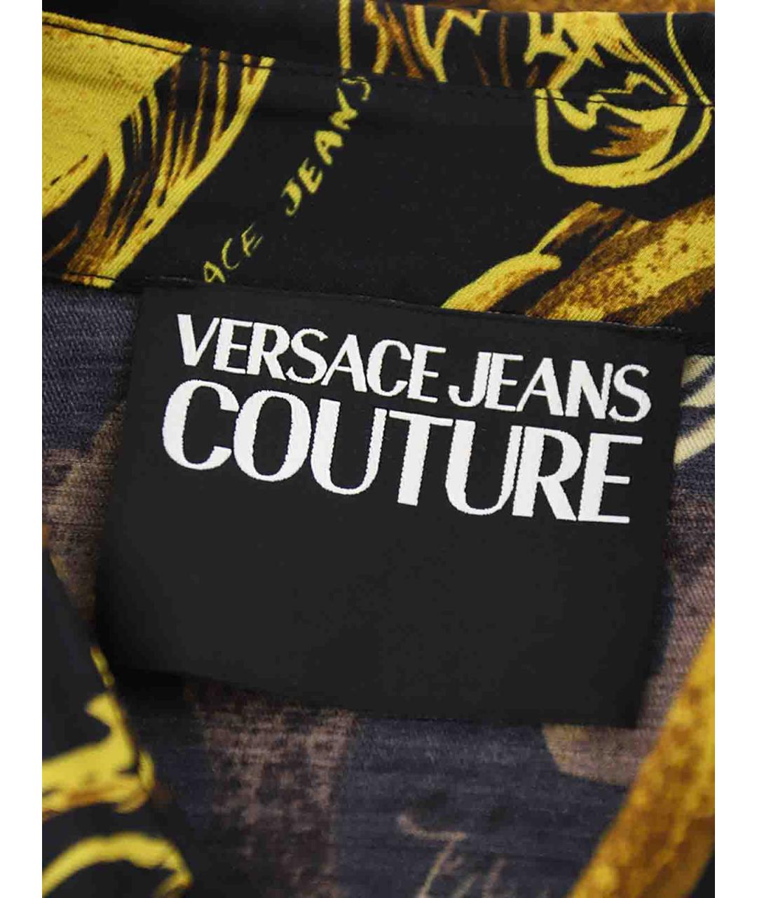 VERSACE JEANS COUTURE Черная вискозная рубашка, фото 5
