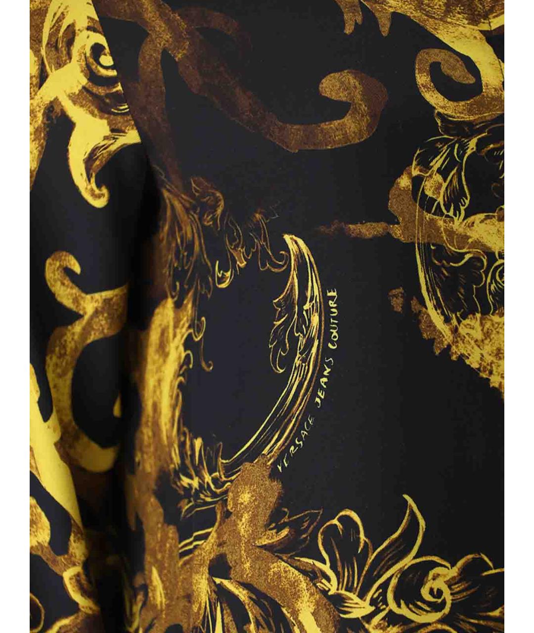VERSACE JEANS COUTURE Черная вискозная рубашка, фото 3