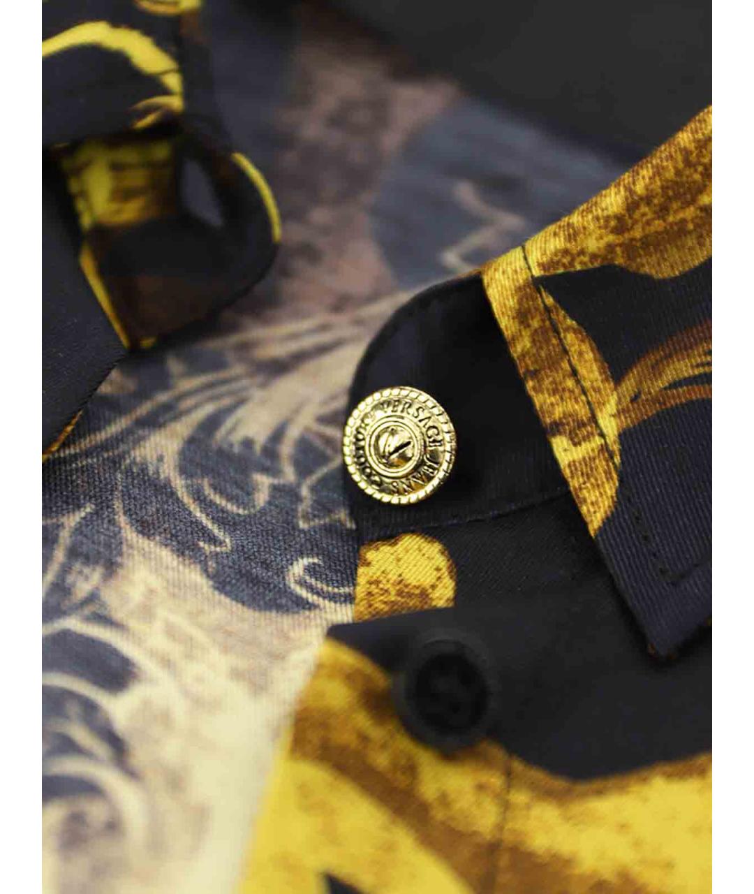 VERSACE JEANS COUTURE Черная вискозная рубашка, фото 4