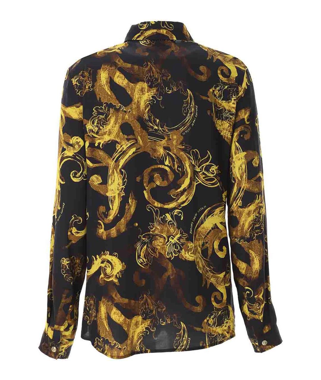 VERSACE JEANS COUTURE Черная вискозная рубашка, фото 2