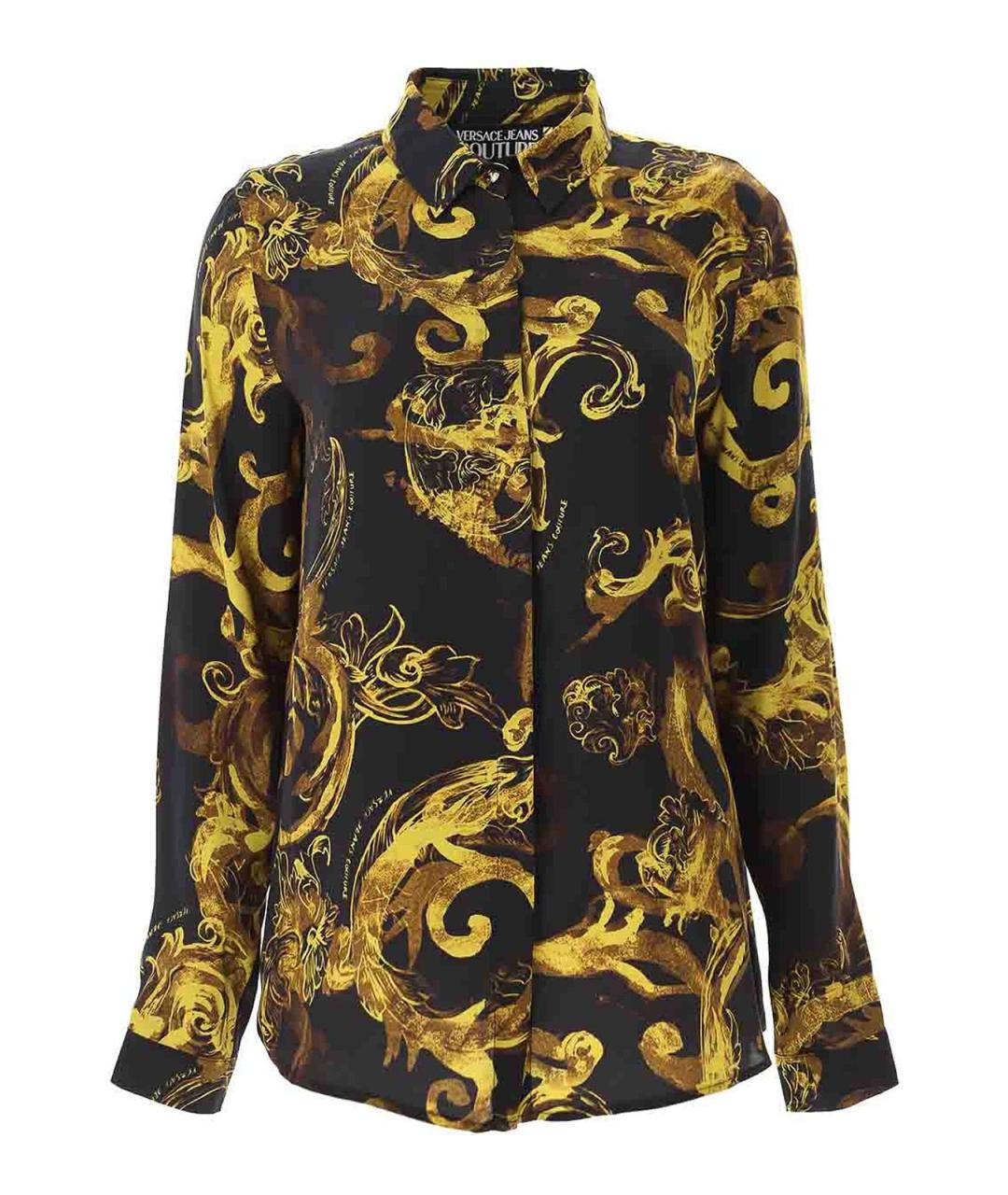 VERSACE JEANS COUTURE Черная вискозная рубашка, фото 1
