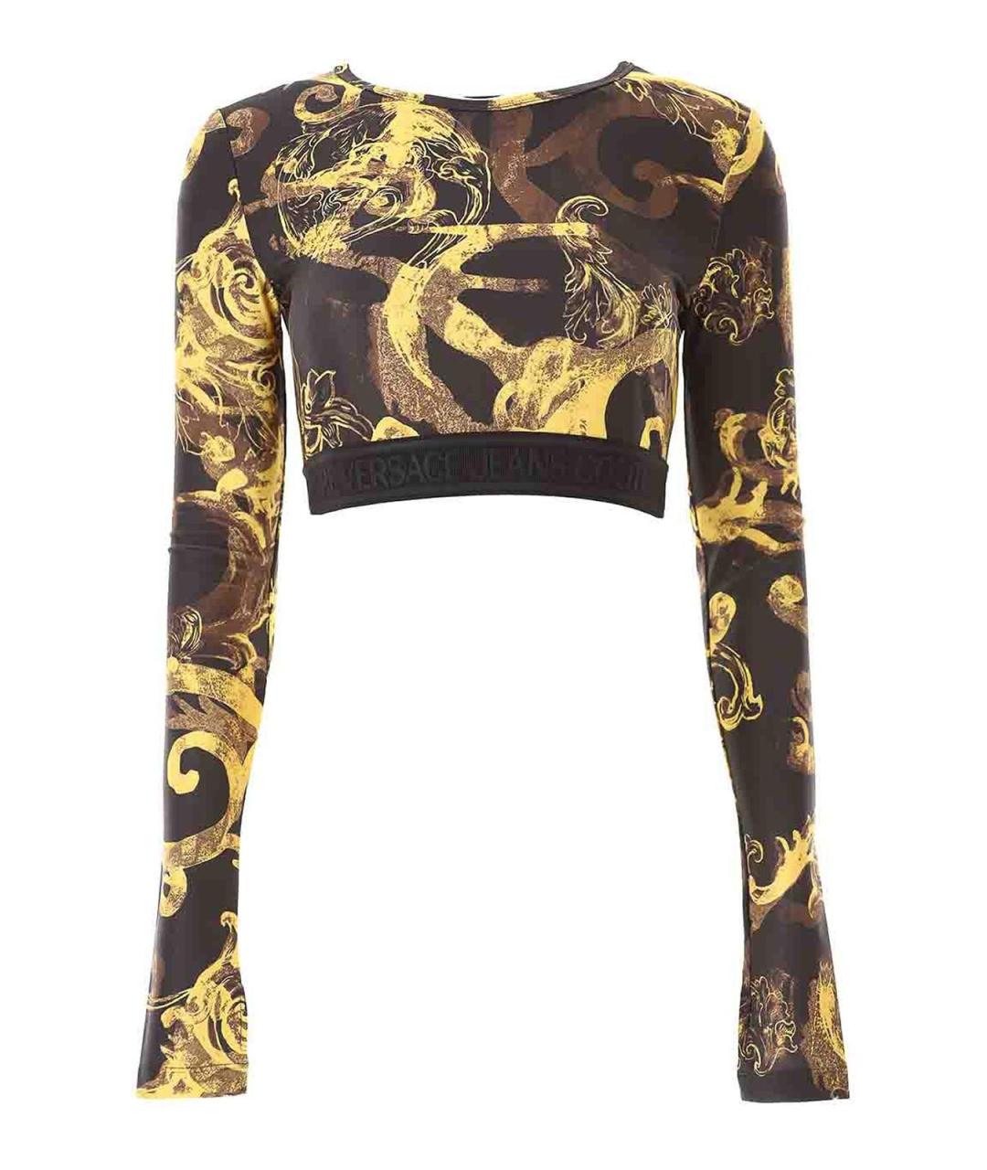 VERSACE JEANS COUTURE Черная полиэстеровая майка, фото 1