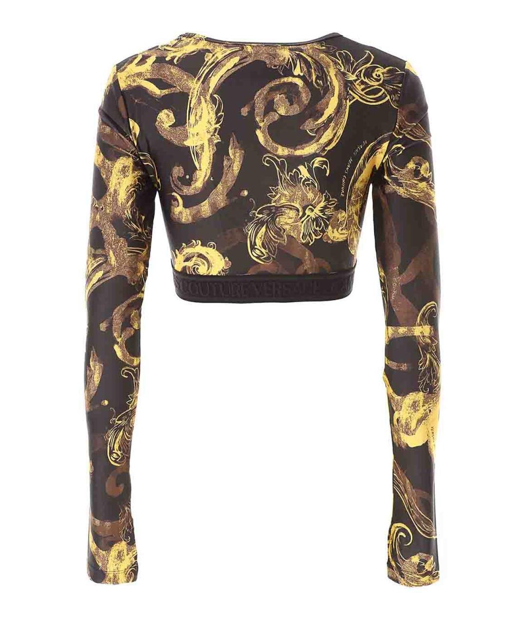 VERSACE JEANS COUTURE Черная полиэстеровая майка, фото 2
