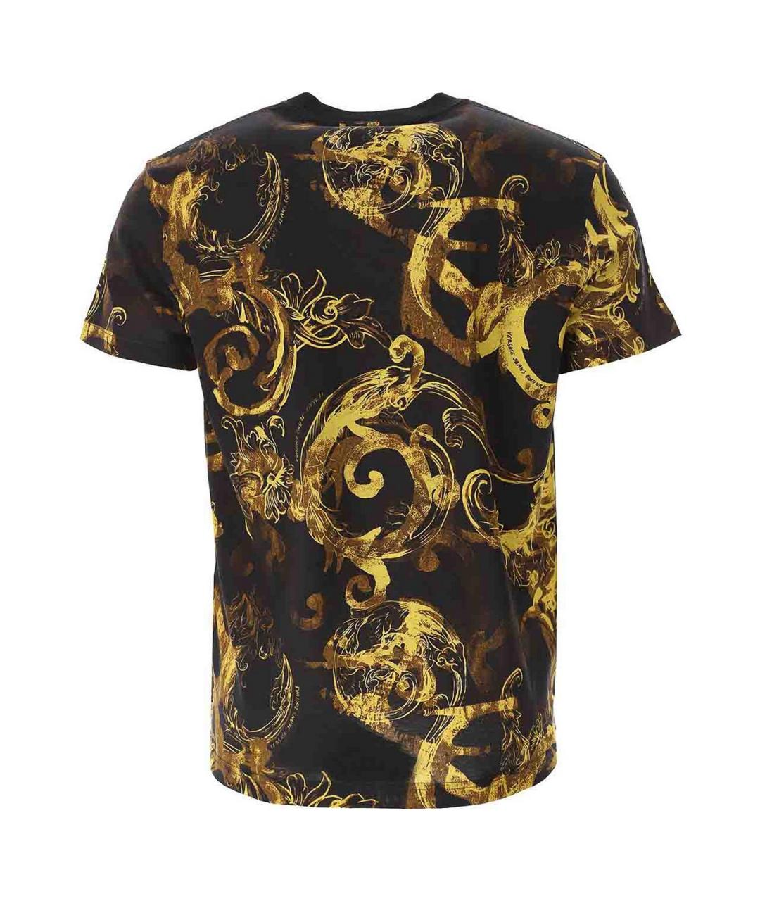VERSACE JEANS COUTURE Черная хлопковая футболка, фото 2