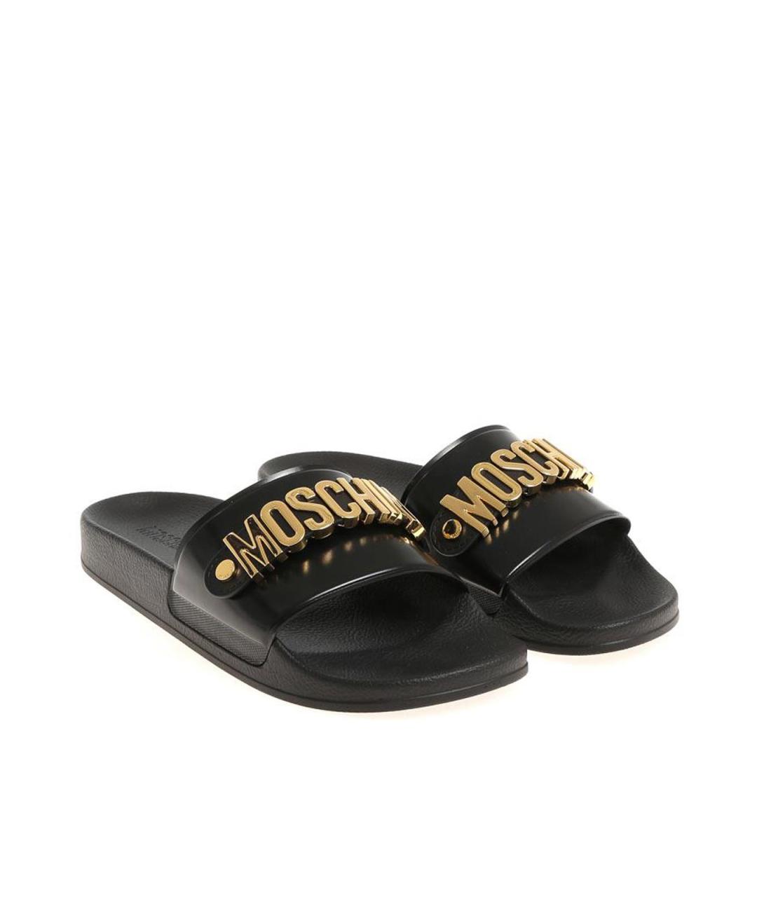 MOSCHINO Черные шлепанцы, фото 2