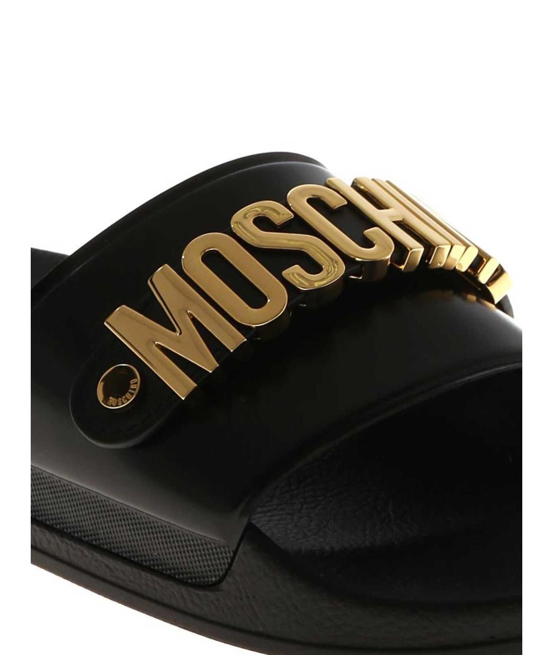 MOSCHINO Черные шлепанцы, фото 5