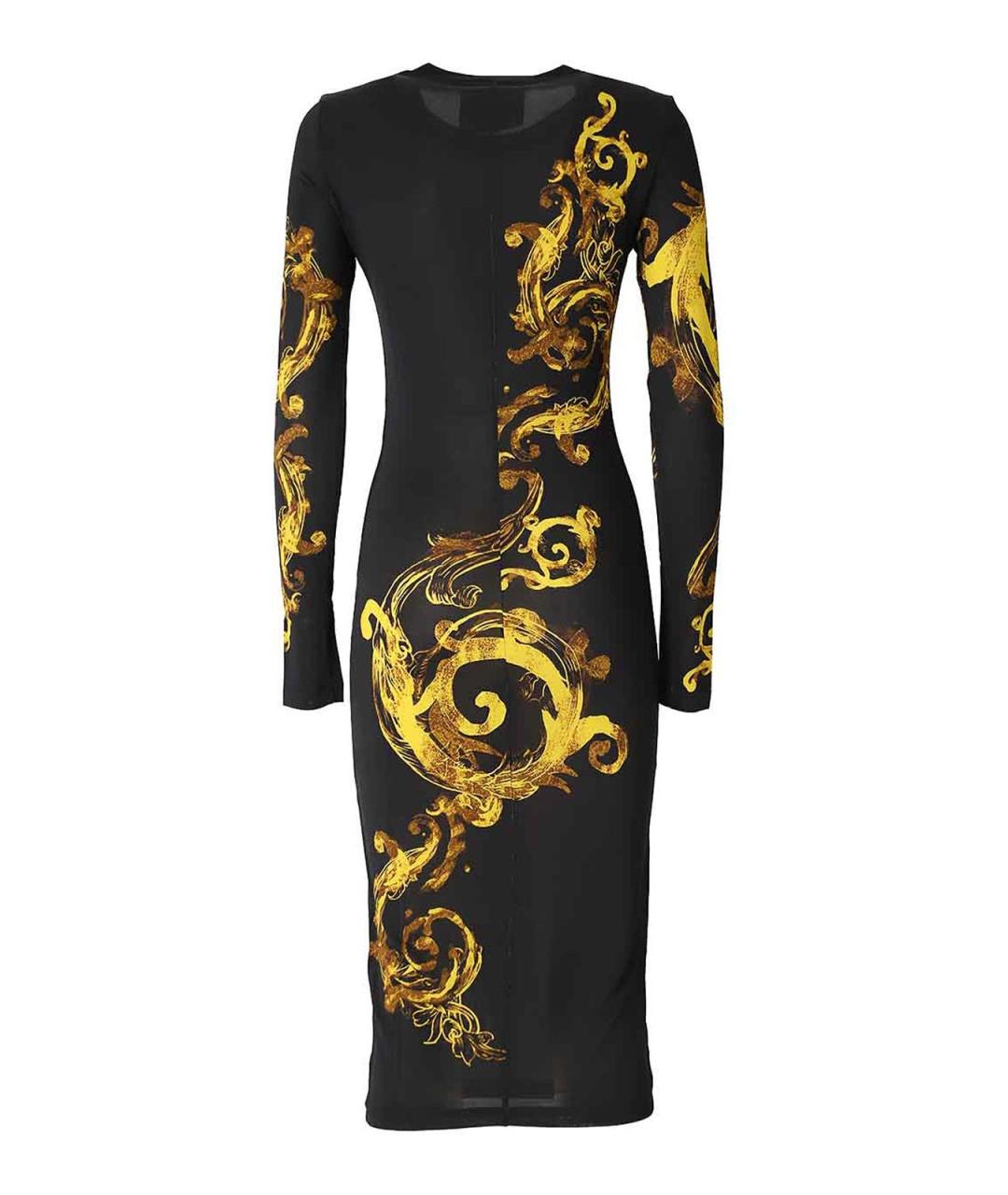 VERSACE JEANS COUTURE Черное вискозное повседневное платье, фото 2
