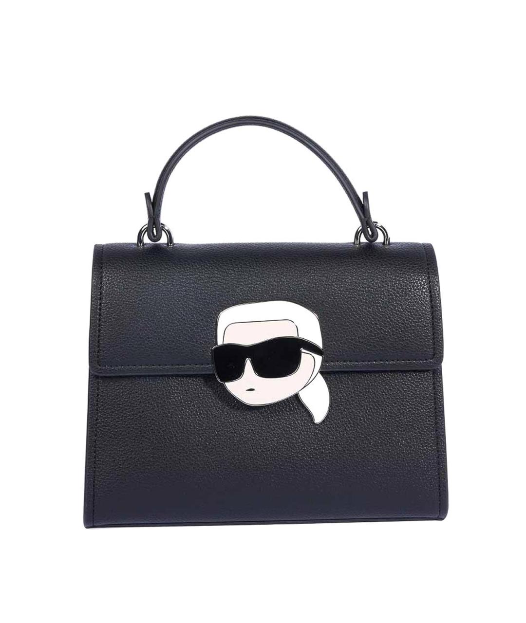 KARL LAGERFELD Черная сумка через плечо из искусственной кожи, фото 1