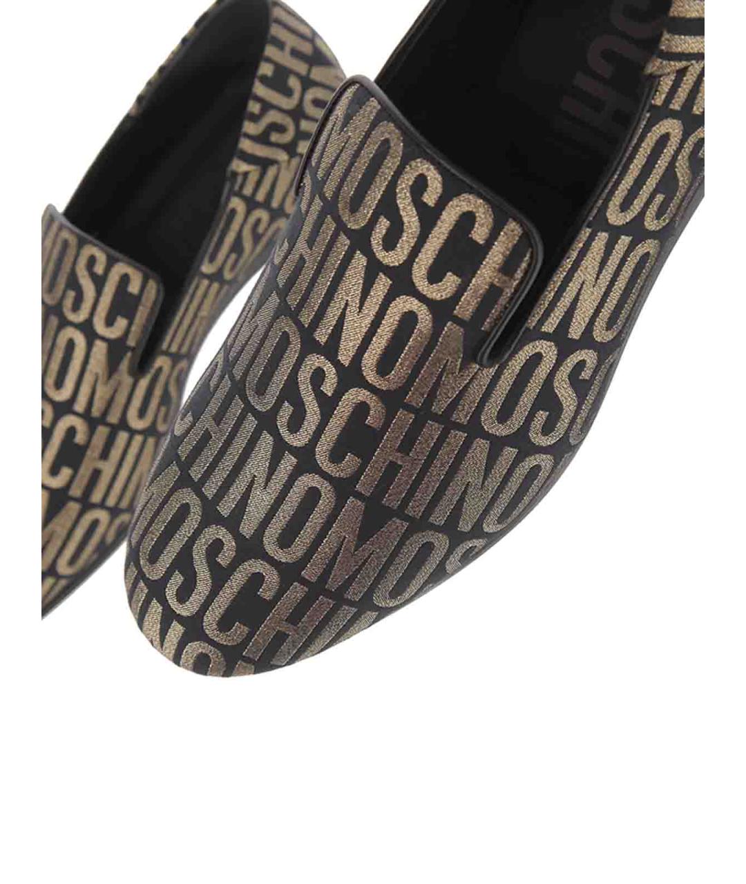 MOSCHINO Черные кожаные лоферы, фото 6