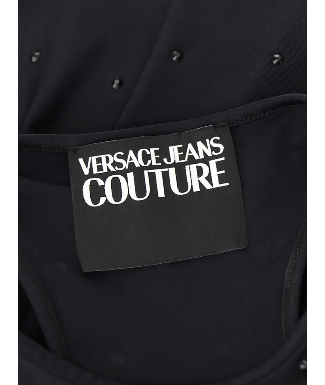 VERSACE JEANS COUTURE Черное полиэстеровое повседневное платье, фото 5