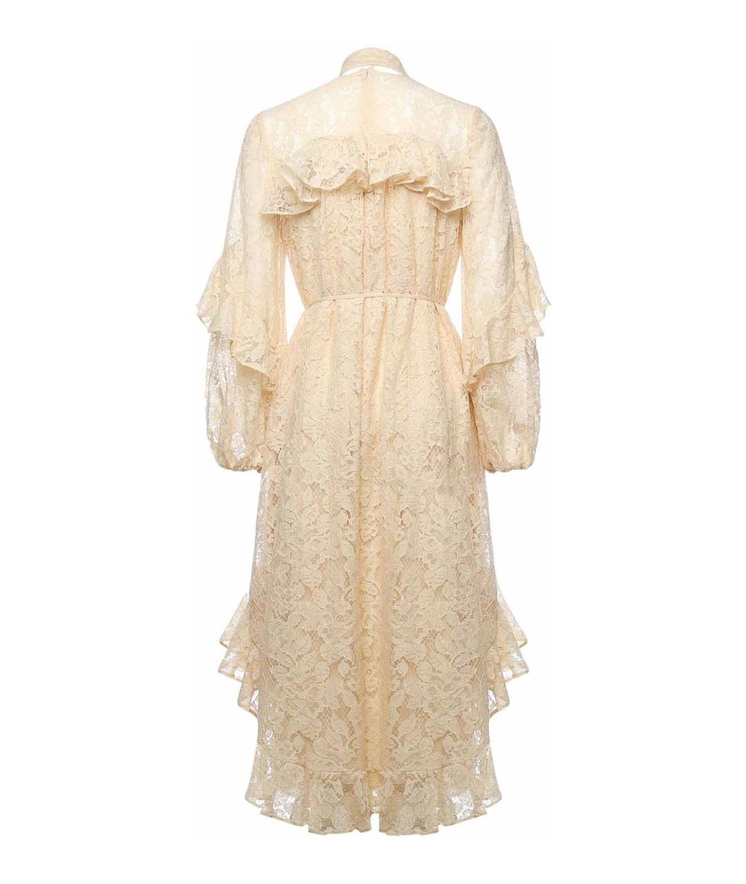 ZIMMERMANN Бежевое хлопковое повседневное платье, фото 3