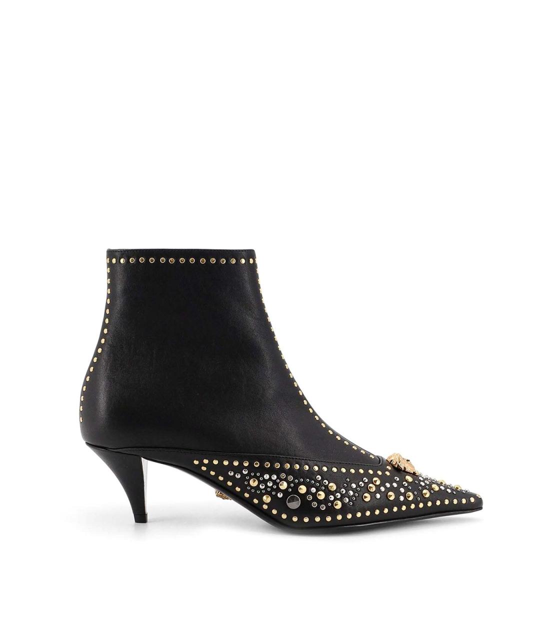 VERSACE Золотые кожаные ботильоны, фото 1