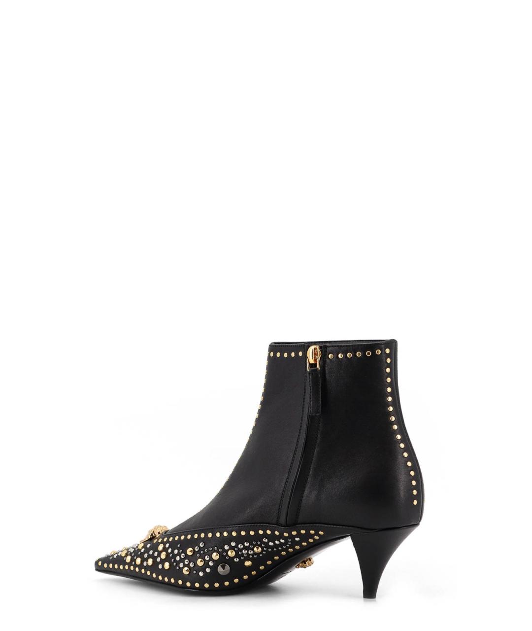 VERSACE Золотые кожаные ботильоны, фото 3
