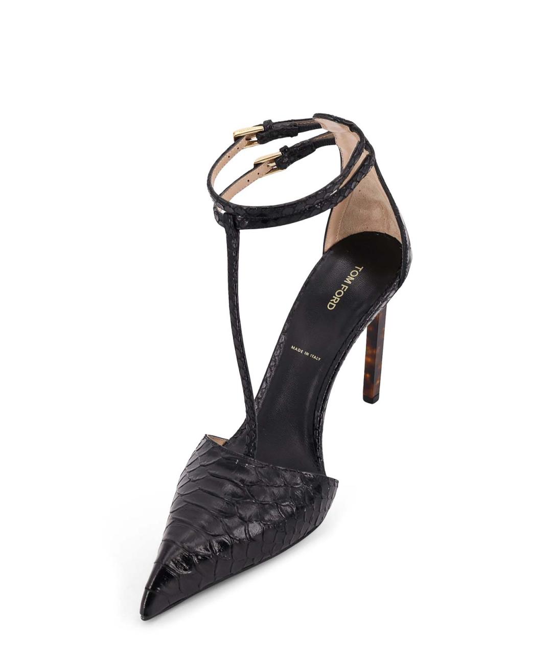 TOM FORD Черные кожаные туфли, фото 4