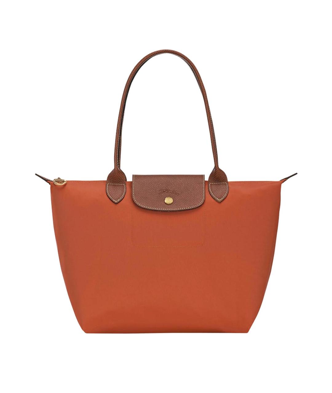 LONGCHAMP Оранжевая тканевая сумка тоут, фото 1