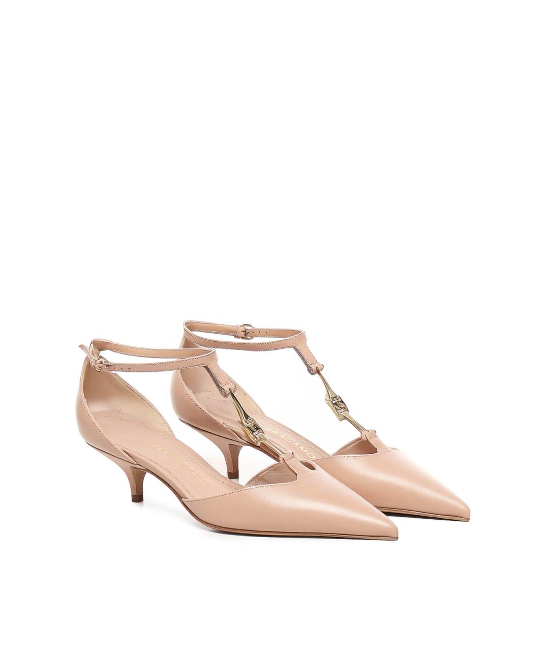 FERRAGAMO Розовые кожаные туфли, фото 2