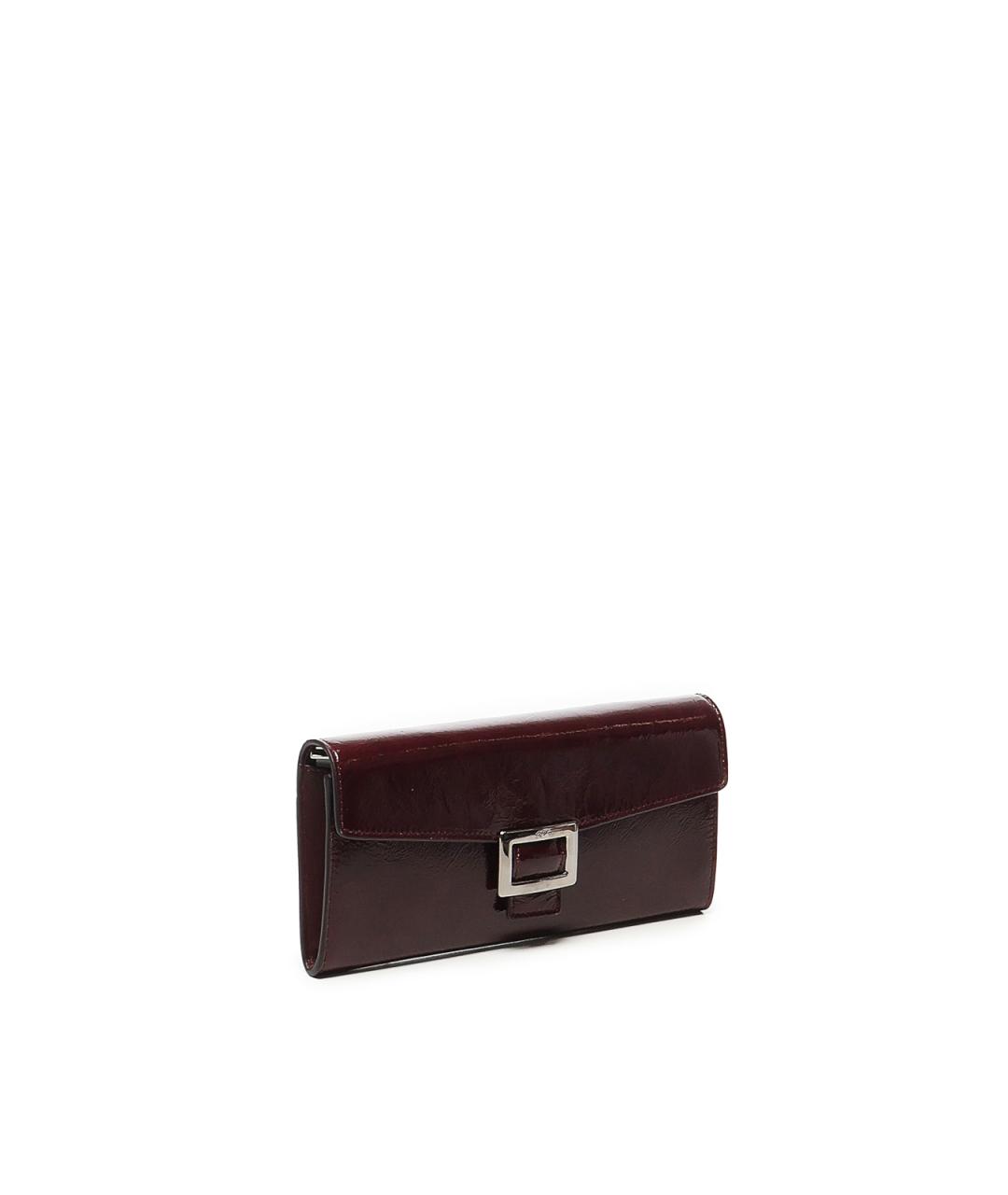 ROGER VIVIER Бордовый кошелек из лакированной кожи, фото 2