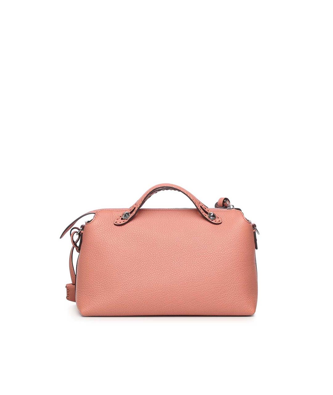 FENDI Розовая кожаная сумка через плечо, фото 3