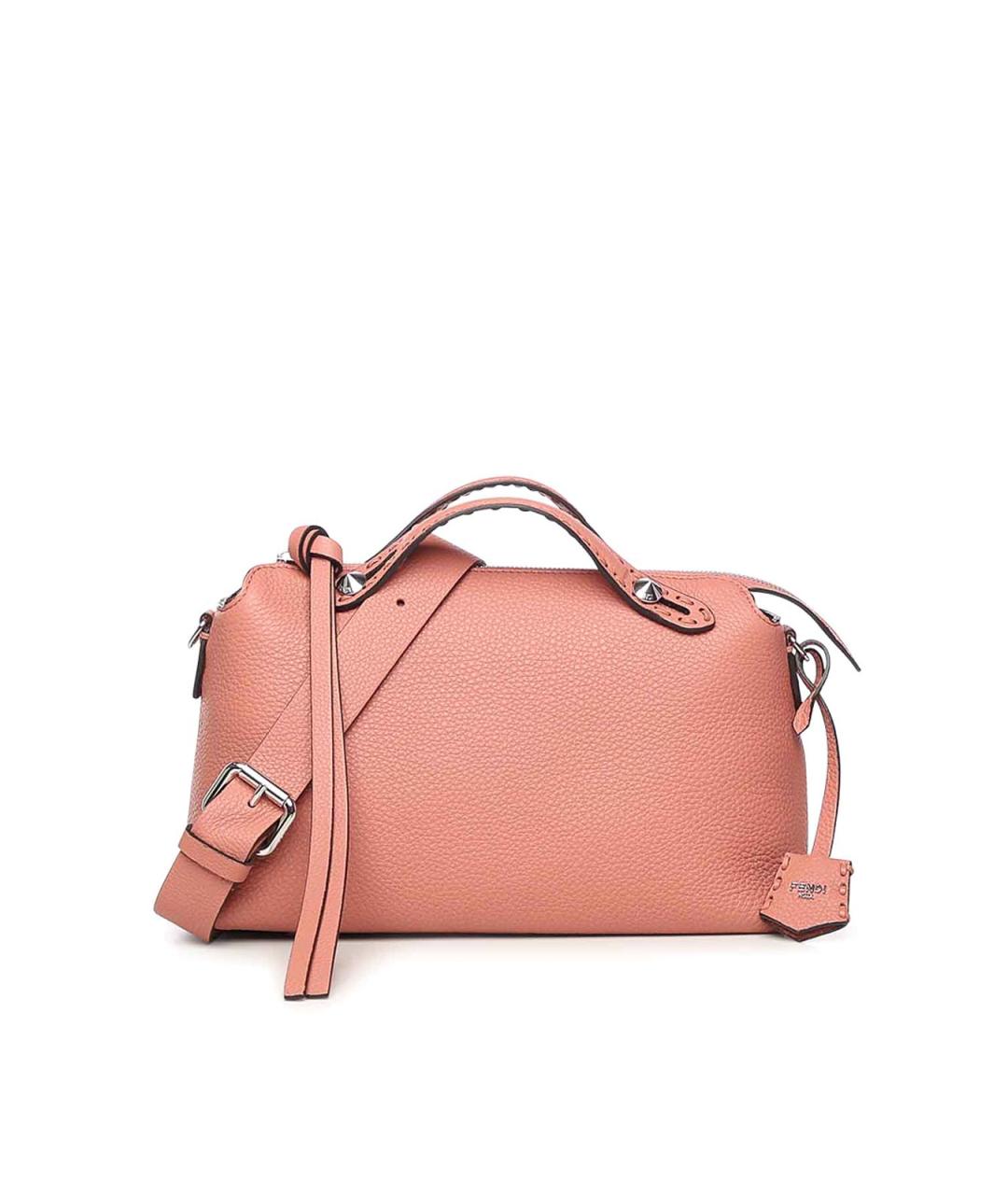 FENDI Розовая кожаная сумка через плечо, фото 1