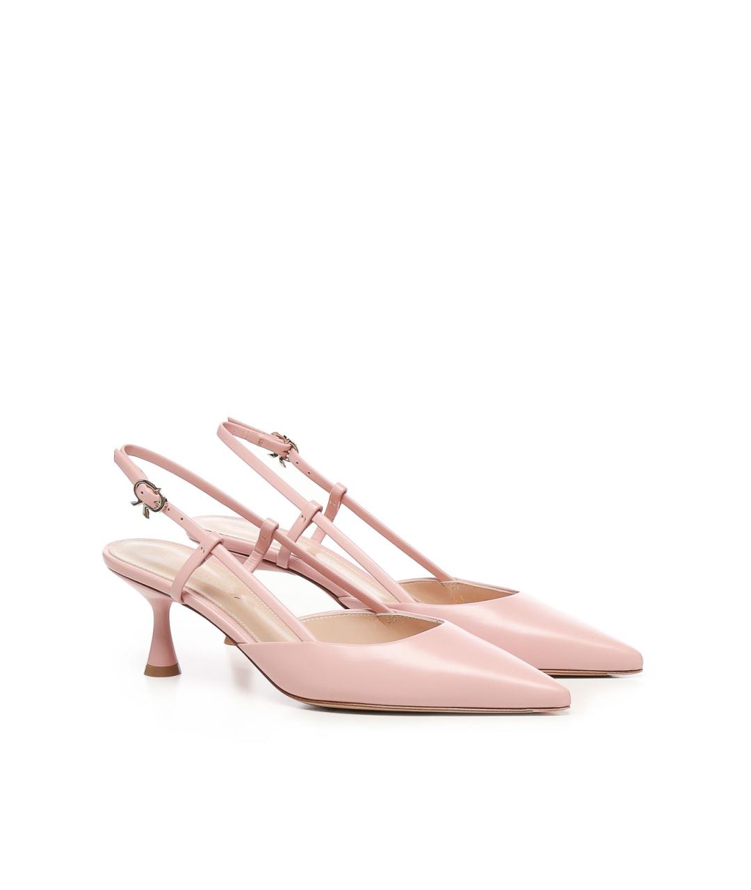 GIANVITO ROSSI Бежевые кожаные туфли, фото 2
