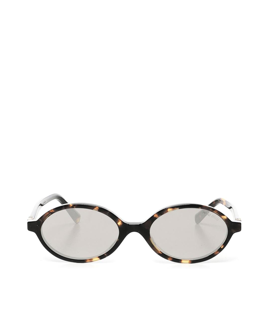 MIU MIU Бежевые пластиковые солнцезащитные очки, фото 1