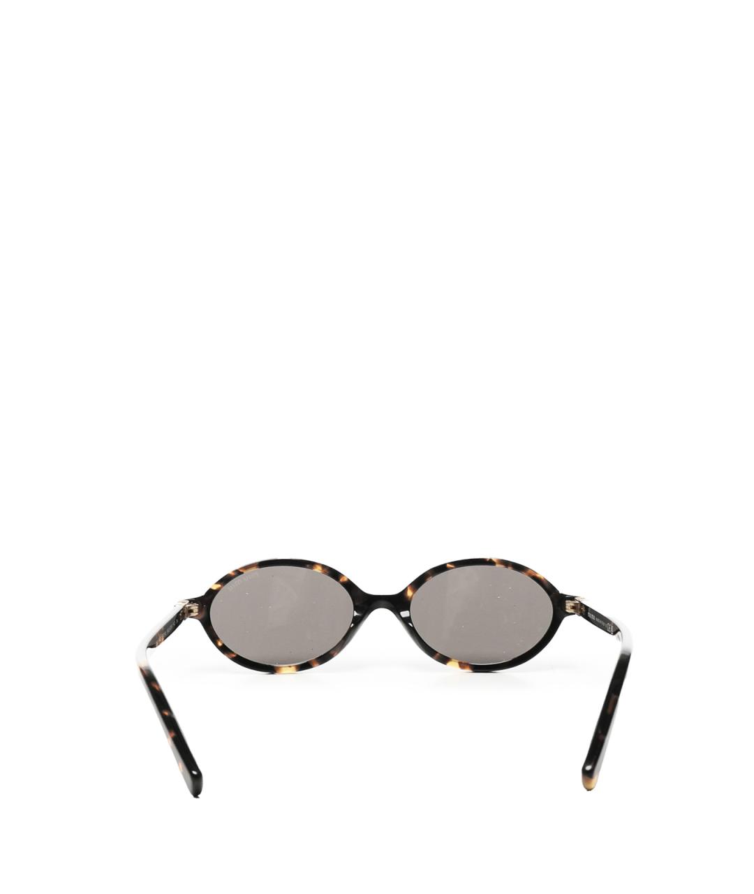 MIU MIU Бежевые пластиковые солнцезащитные очки, фото 3