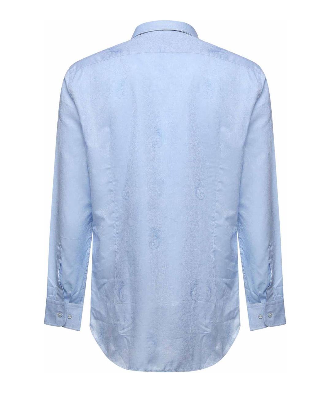 ETRO Синяя хлопковая классическая рубашка, фото 3