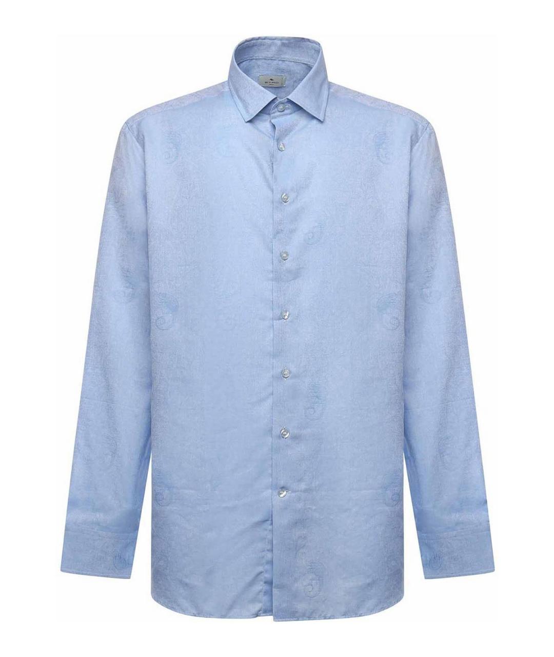 ETRO Синяя хлопковая классическая рубашка, фото 1