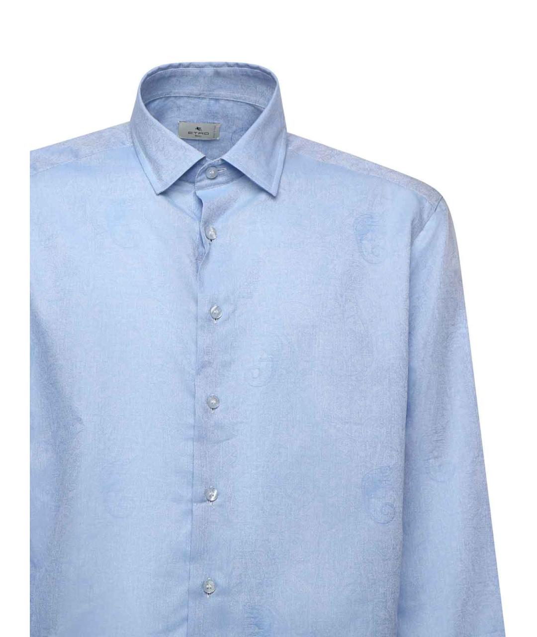 ETRO Синяя хлопковая классическая рубашка, фото 2