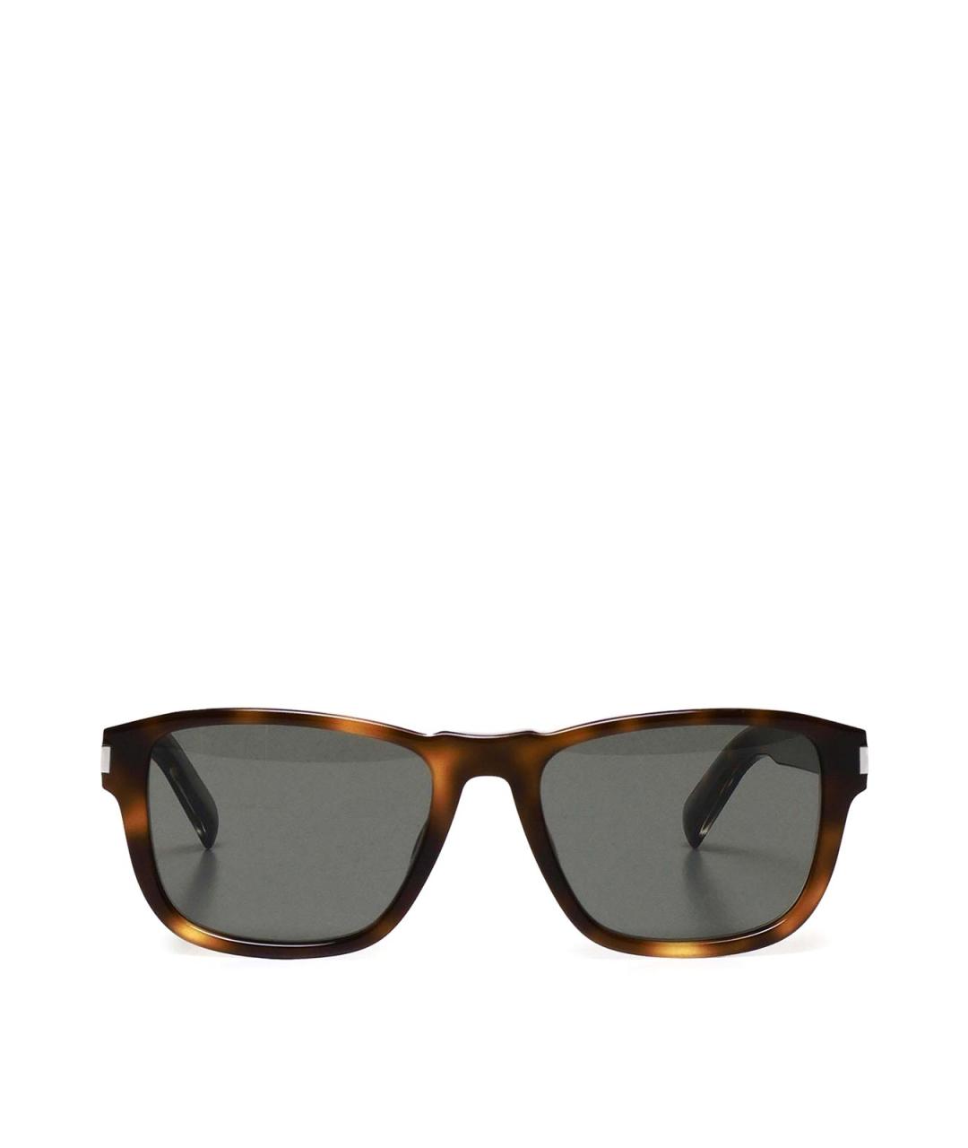 SAINT LAURENT Серые пластиковые солнцезащитные очки, фото 1