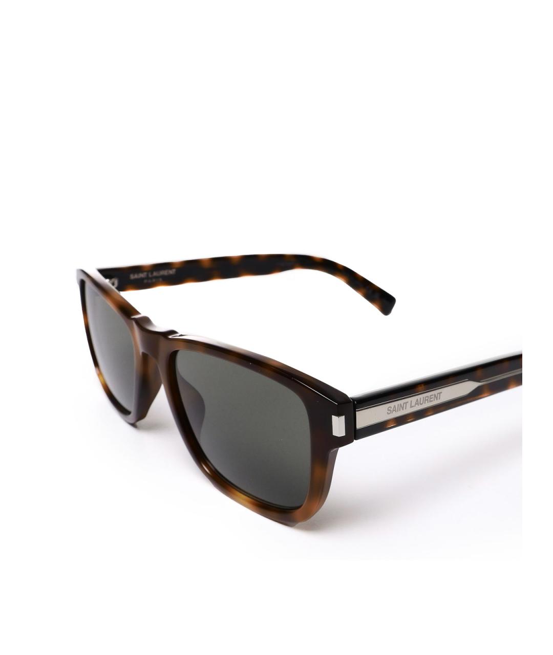 SAINT LAURENT Серые пластиковые солнцезащитные очки, фото 4