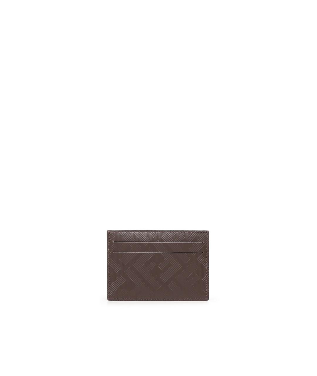 FENDI Коричневый кожаный кардхолдер, фото 3