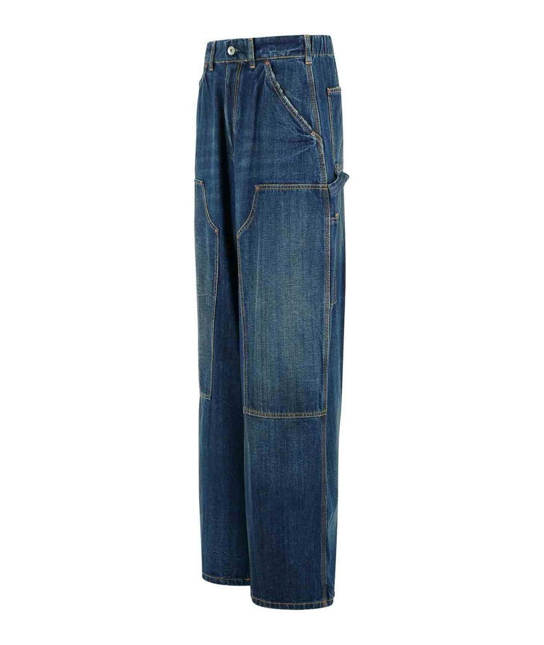 MAISON MARGIELA Синие хлопковые прямые джинсы, фото 3