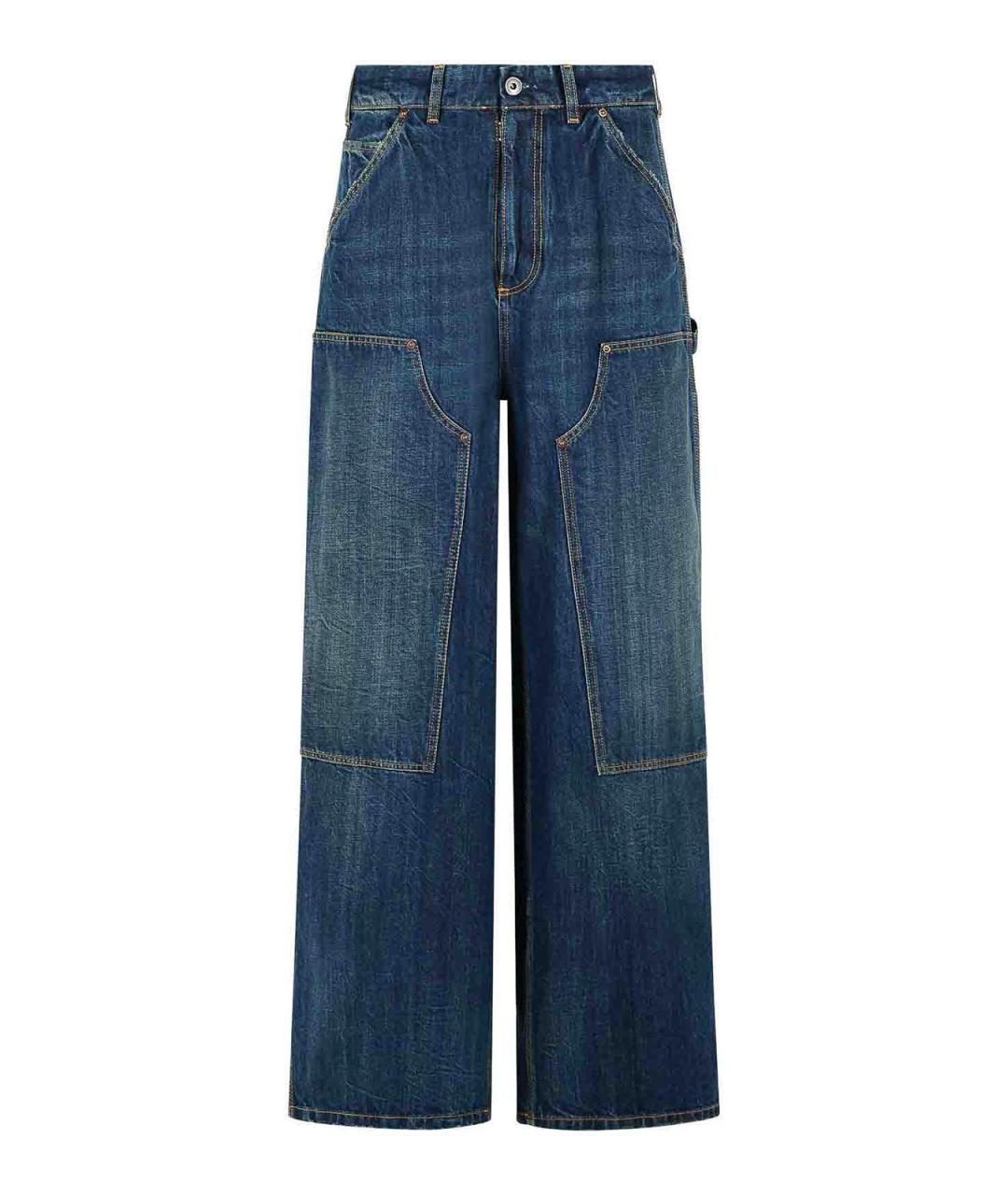 MAISON MARGIELA Синие хлопковые прямые джинсы, фото 1