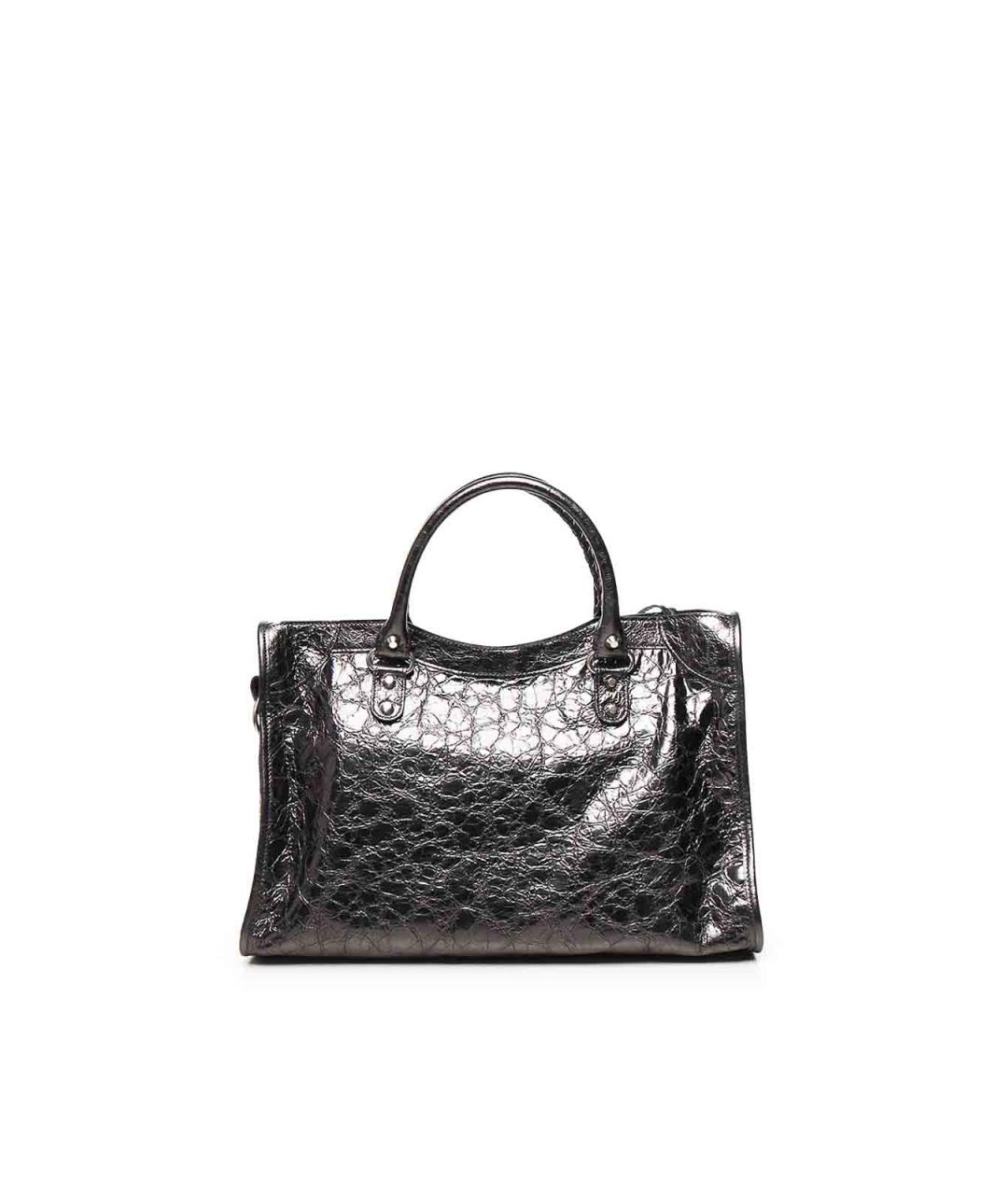 BALENCIAGA Серая кожаная сумка тоут, фото 2