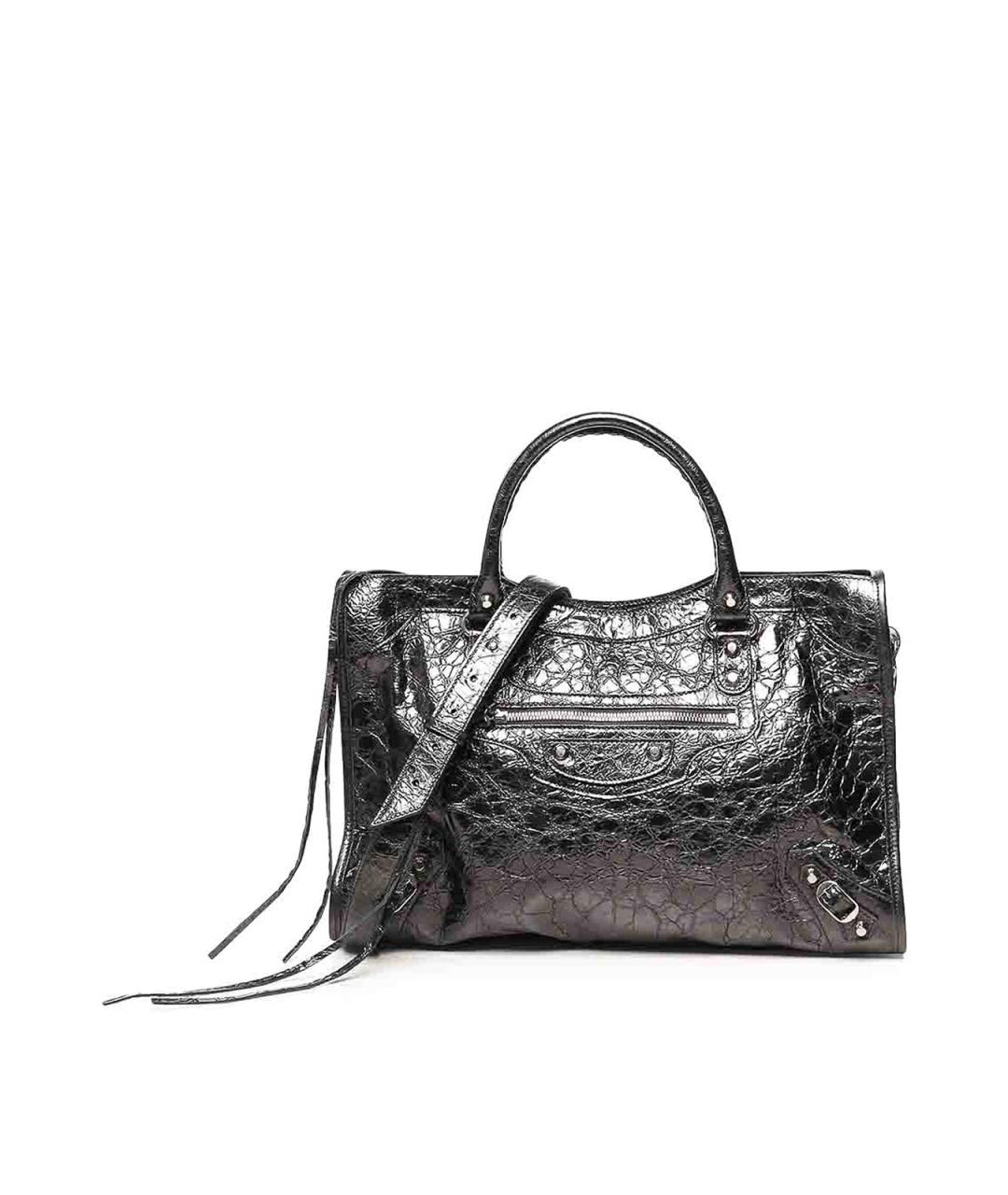BALENCIAGA Серая кожаная сумка тоут, фото 1