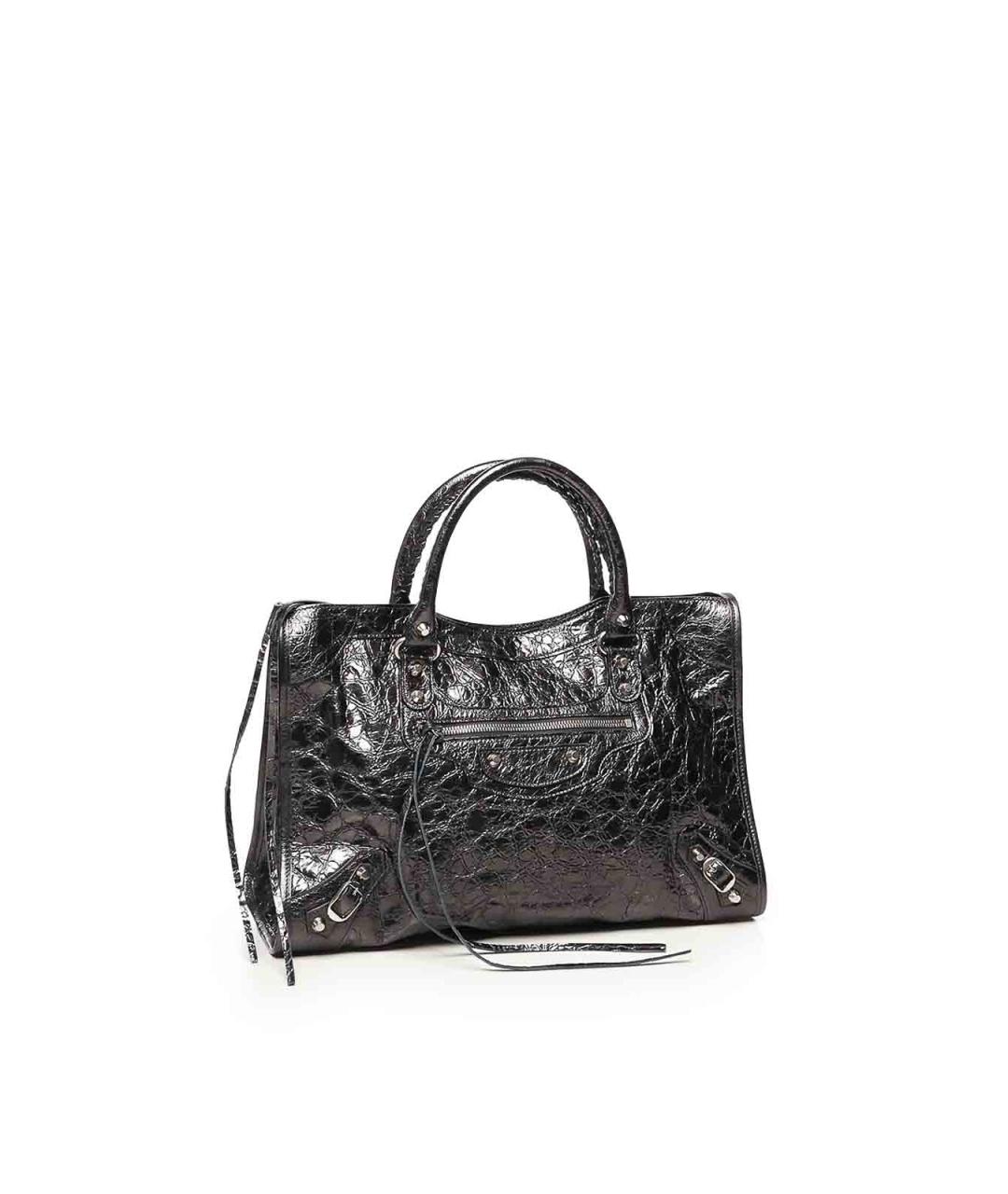 BALENCIAGA Серая кожаная сумка тоут, фото 3