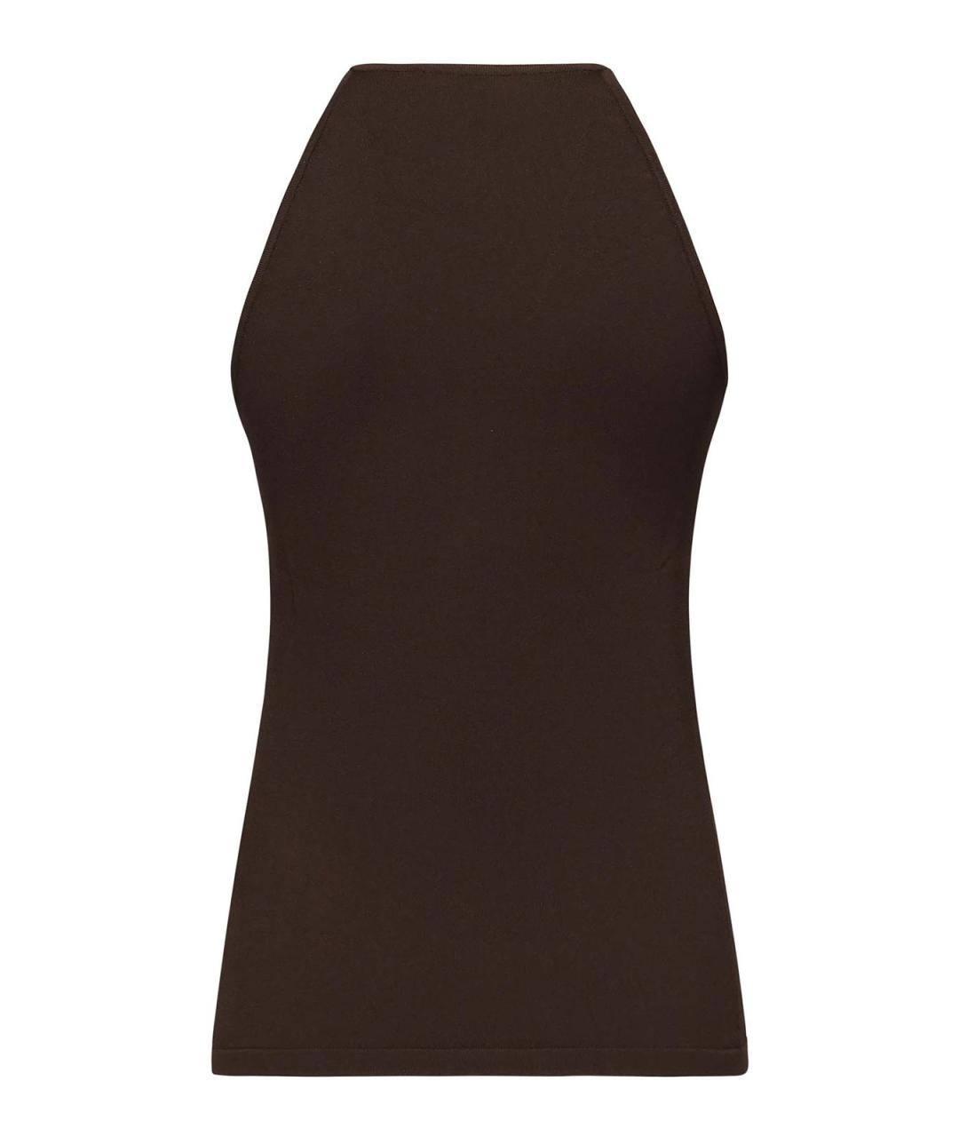 MAX MARA Коричневая майка, фото 2