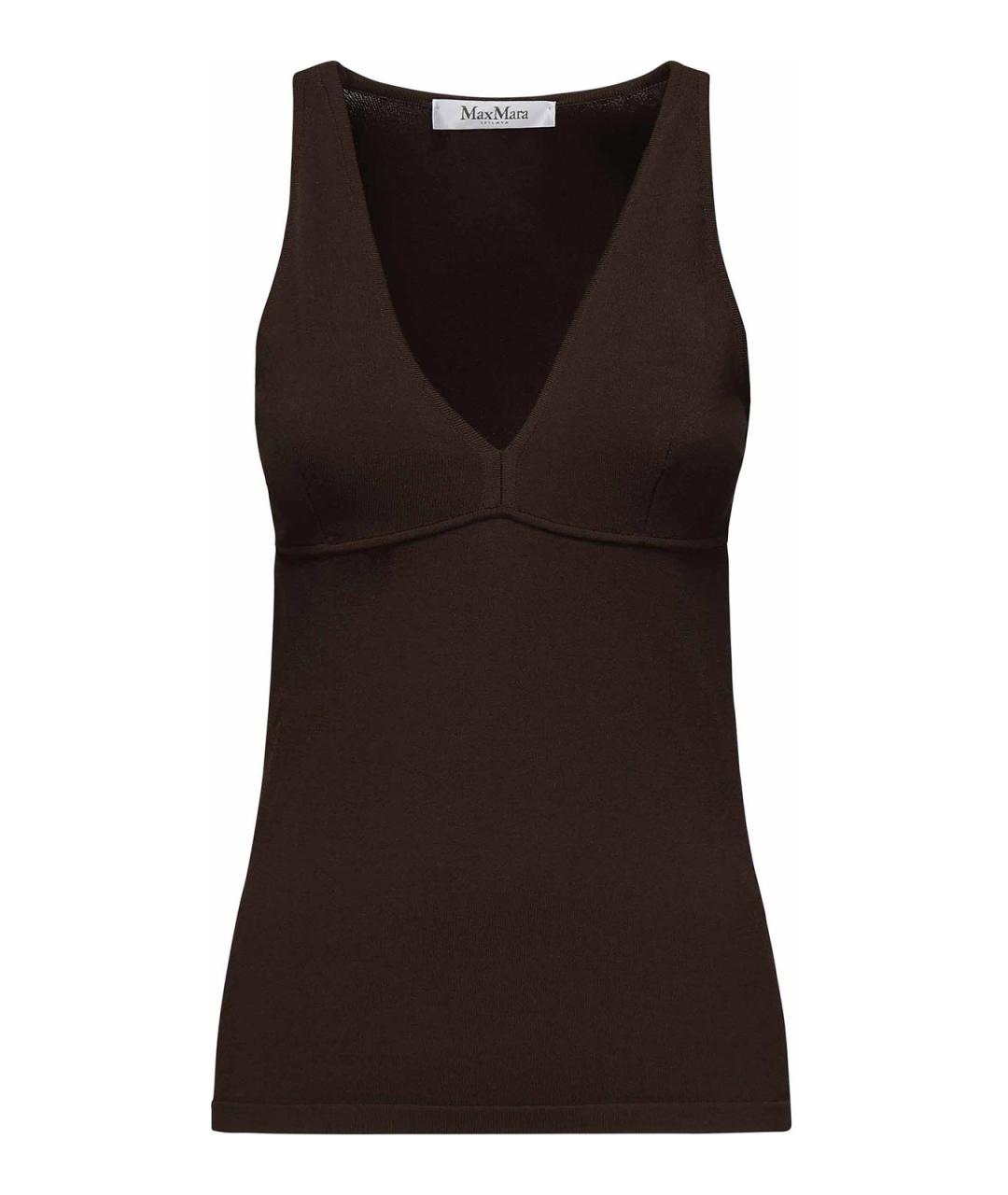 MAX MARA Коричневая майка, фото 1
